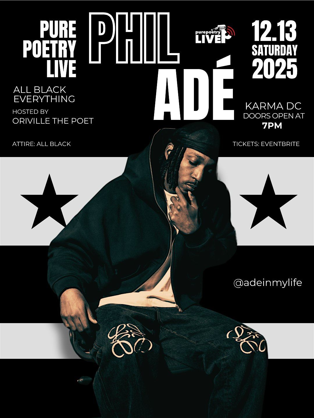 Pure Poetry Live ft. Phil Adé, 13 December | Event in Washington | AllEvents
