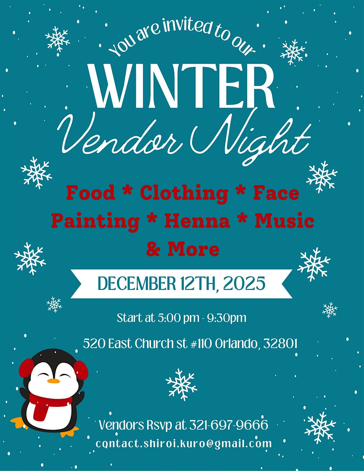 Winter Vendor Night, 12 December | Event in Orlando | AllEvents