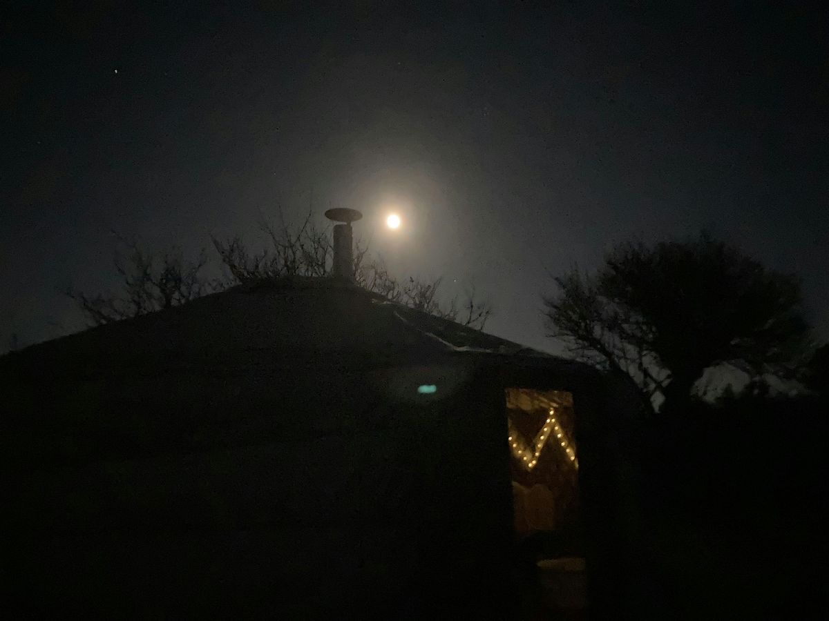 Full Moon Gong Bath Sound Journey: Relax & Shine -Fireside in Woodland Yurt
