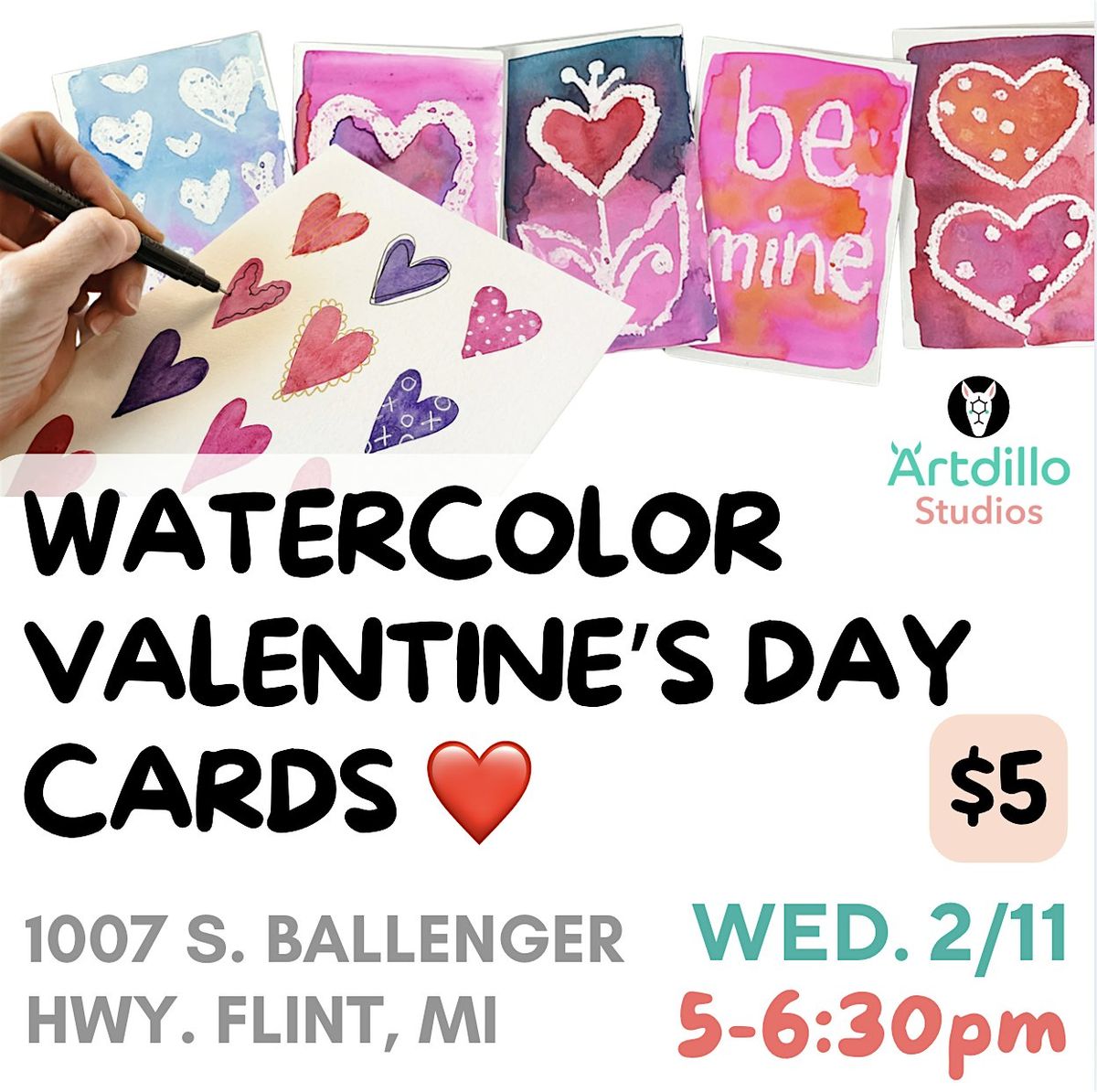 Watercolor Valentine’s Day Cards ❤️