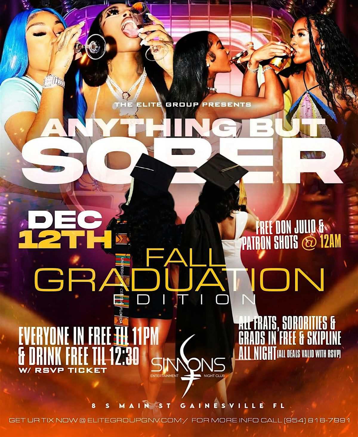 ANYTHING BUT SOBER… THE UF FALL GRADUATION EDITION, 12 December | Event in GAINESVILLE | AllEvents