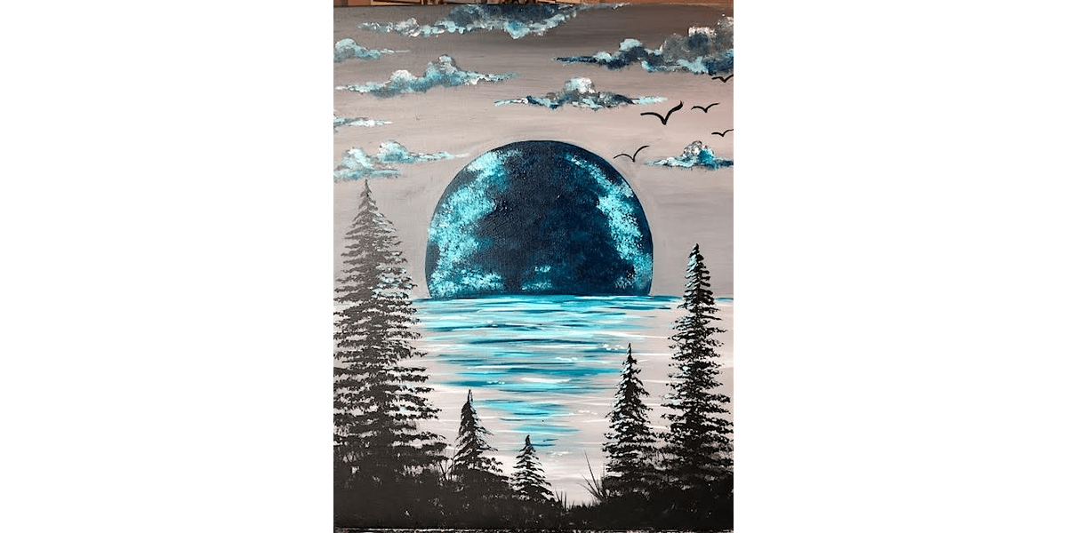 Blue Moon Rising - Paint and Sip in Houston | Classpop!™, 27 December | Event in Katy | AllEvents