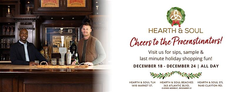 Cheers to the Procrastinators, 18 December | Event in Tallahassee | AllEvents