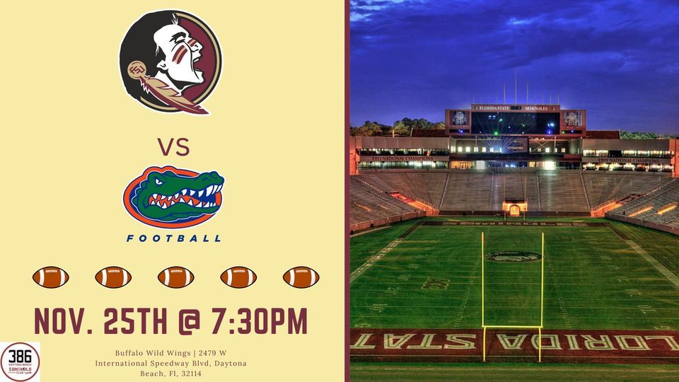 FSU vs UF Game Watch Party, Buffalo Wild Wings (Daytona Beach, FL