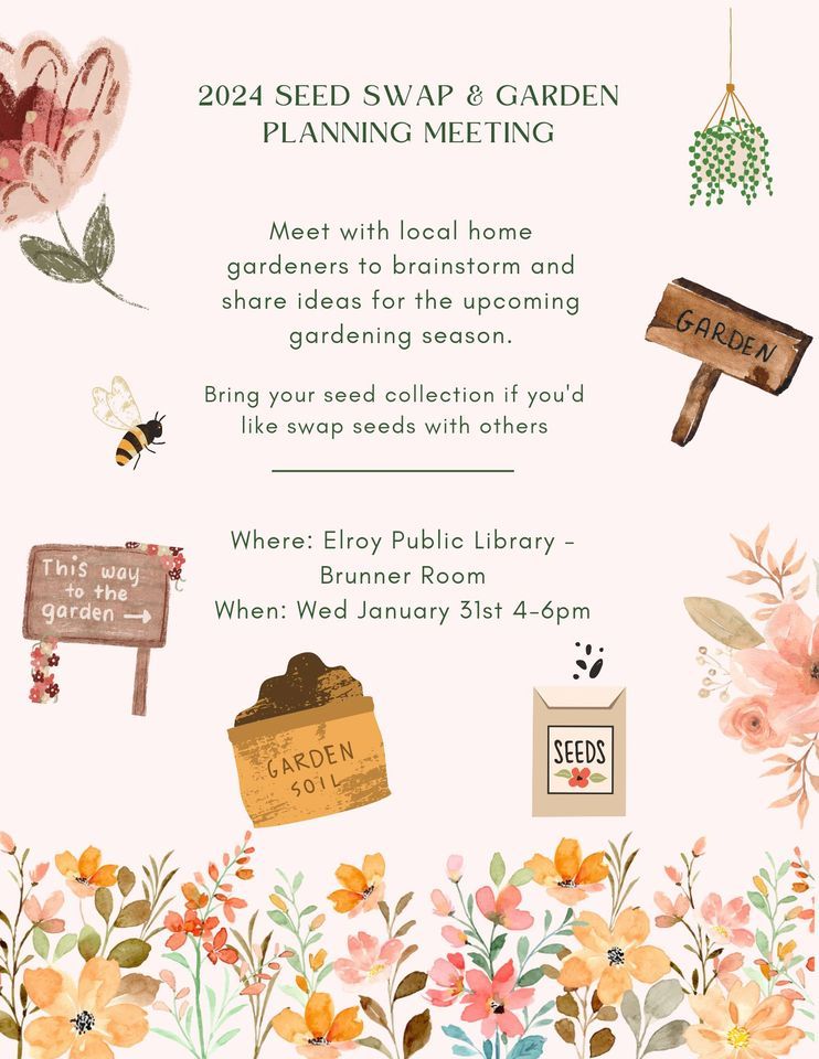 Elroy Seed Swap, Elroy Public Library, January 31 2024 AllEvents.in