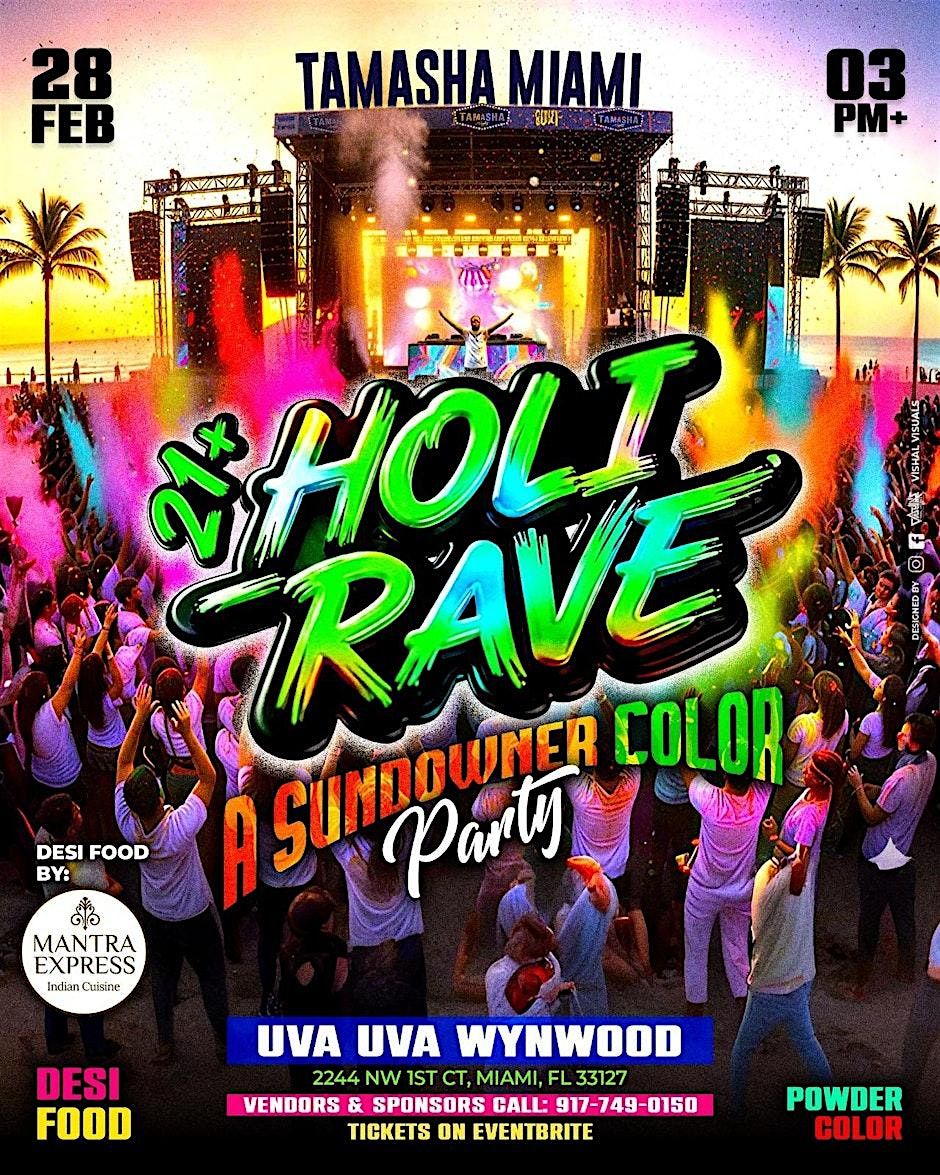 Blue Glove Presents: #1 MIAMI HOLI DAY RAVE | SUNDOWNER COLOR FEST 2026