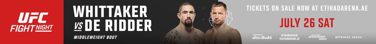 UFC Fight Night - Whittaker vs de Ridder Tickets, 26 July | Event in Abu Dhabi | AllEvents