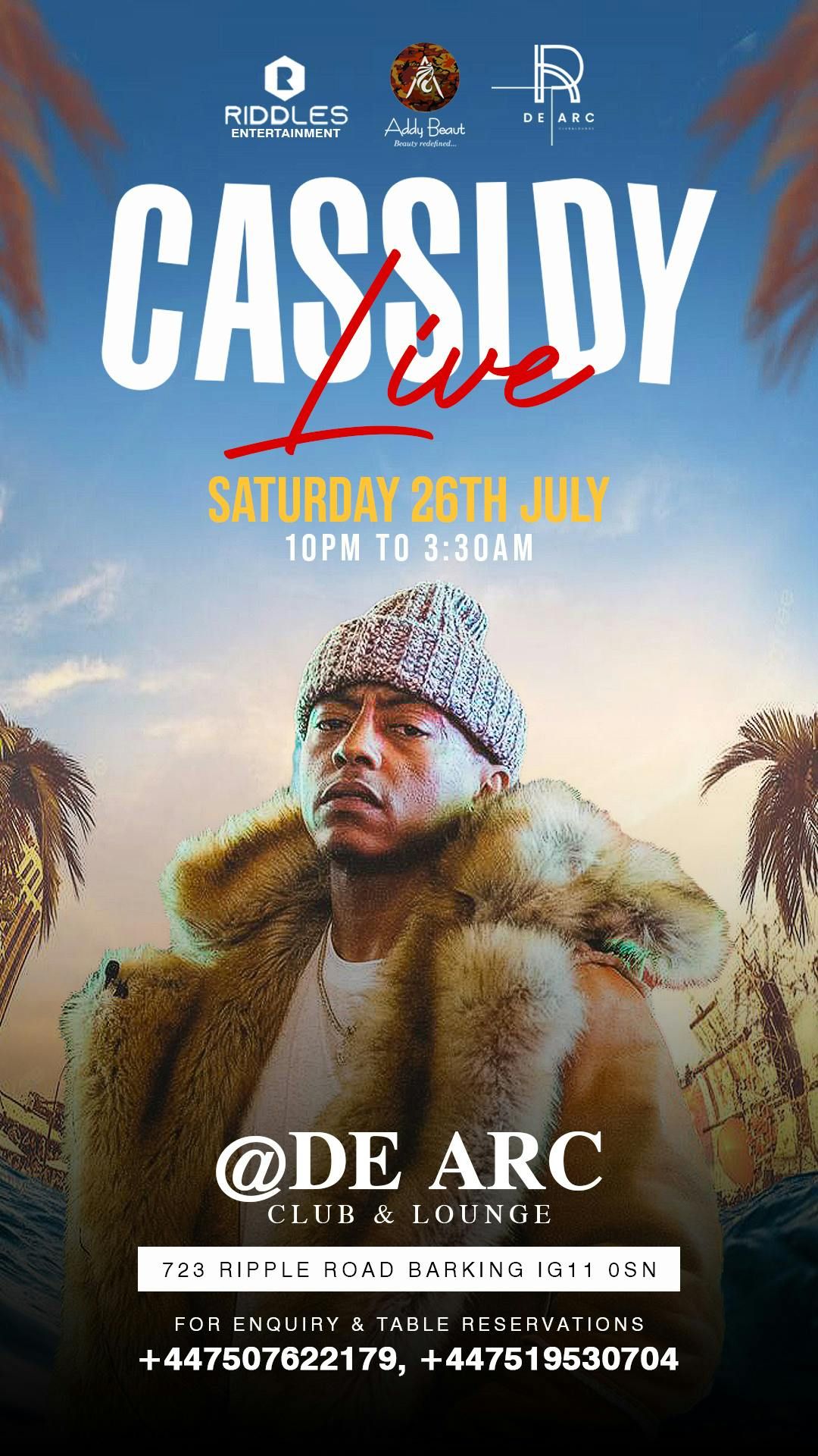 CASSIDY LIVE IN LONDON, 26 July | Event in Dagenham | AllEvents