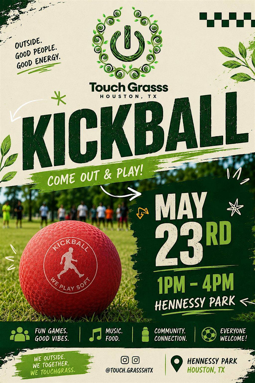 Touchgrasss Kickball Tournament in Houston – May 23, 2026 | AllEvents