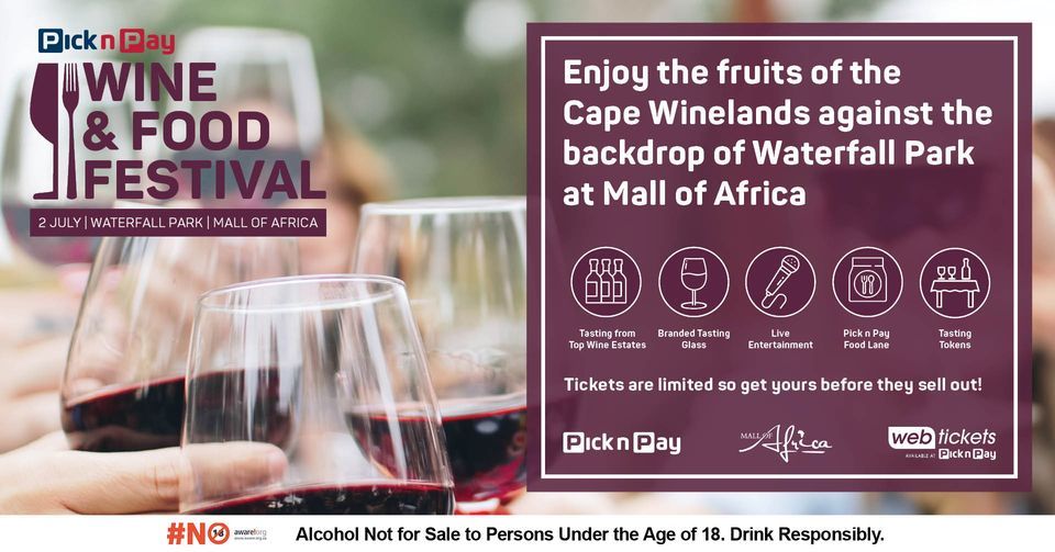 Pick n Pay Wine & Food Festival Waterfall Park at Mall of Africa