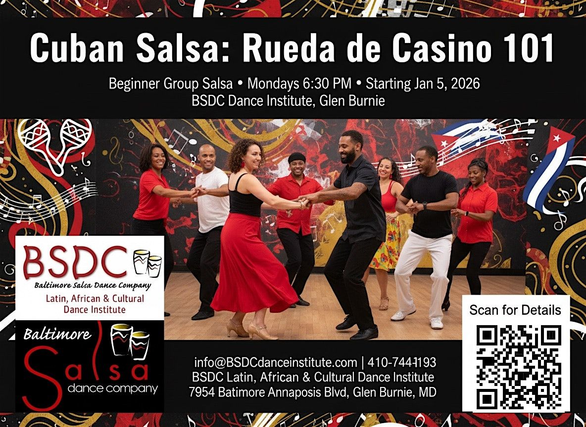 Cuban Salsa: Rueda de Casino 101 – Group Salsa for Beginners, 5 January | Event in Glen Burnie | AllEvents