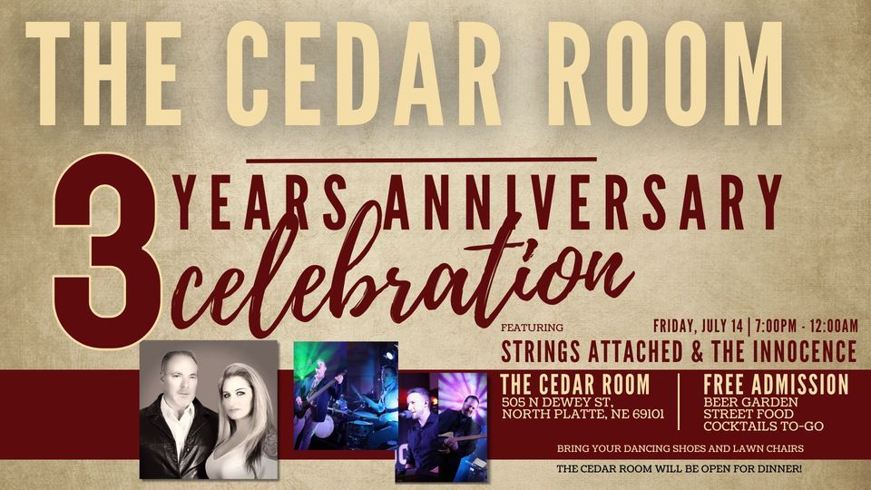 The Cedar Room Celebrates 3rd Anniversary! , The Cedar Room, North
