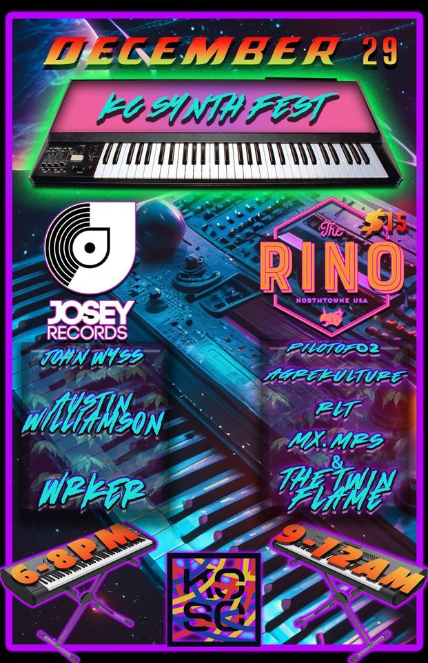 KC Synth Fest at The Rino, The Rino, Kansas City, December 29 to