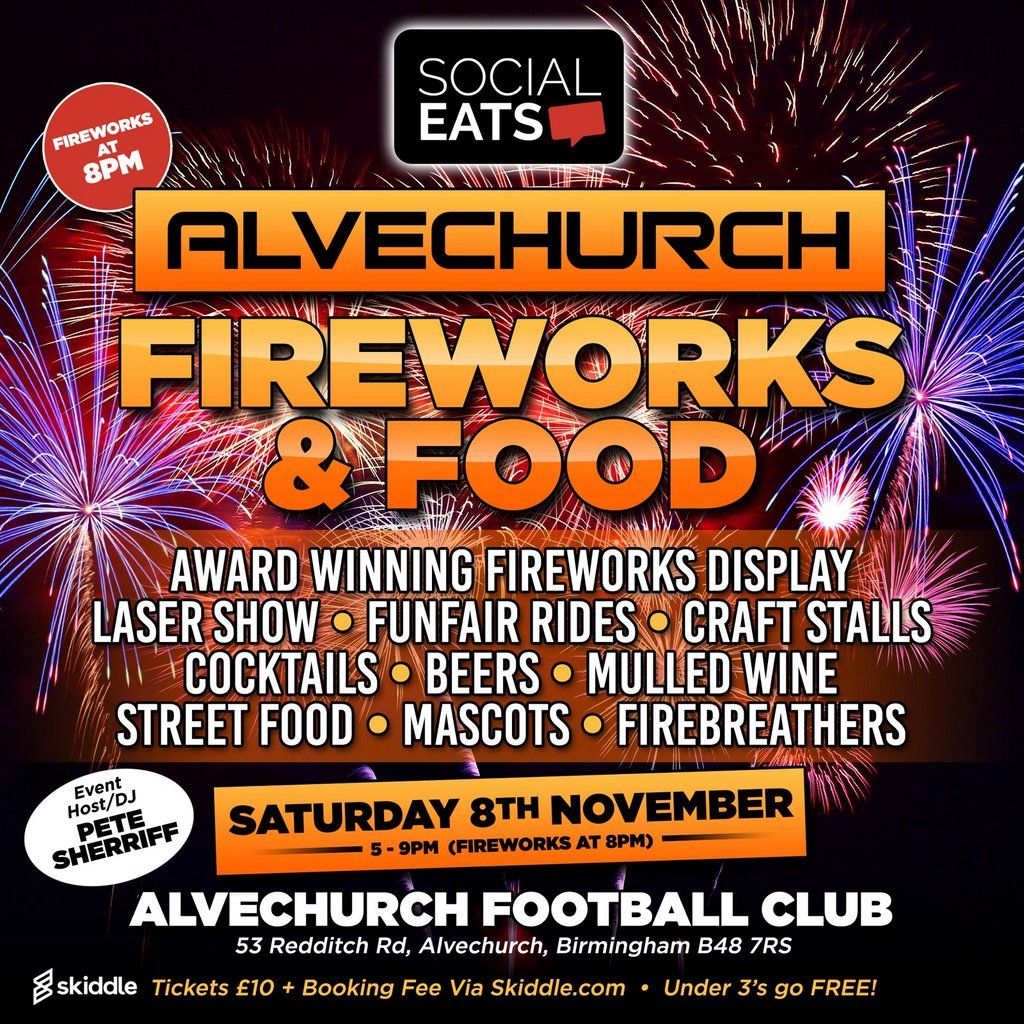 Fireworks & Food Alvechurch 2025, 8 November | Event in Redditch | AllEvents