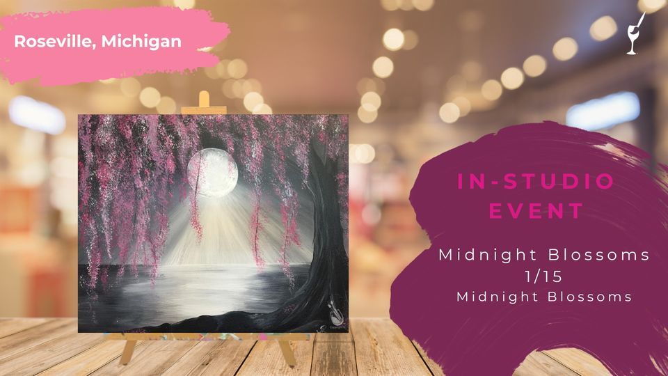 ***POPCORN MUNCH MONDAY*** Midnight Blossoms, Painting with a Twist