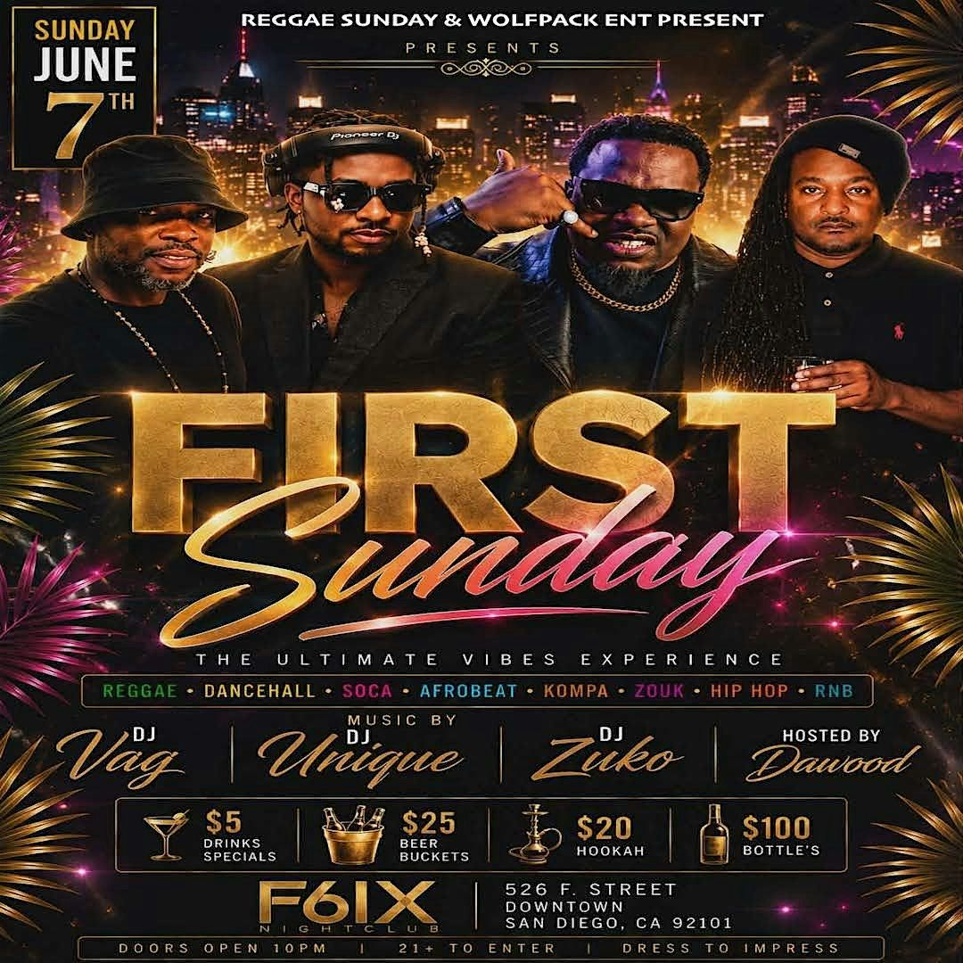First Sunday Is Reggae Dancehall Soca Afrobeat Kompa Zouk Hip Hop
