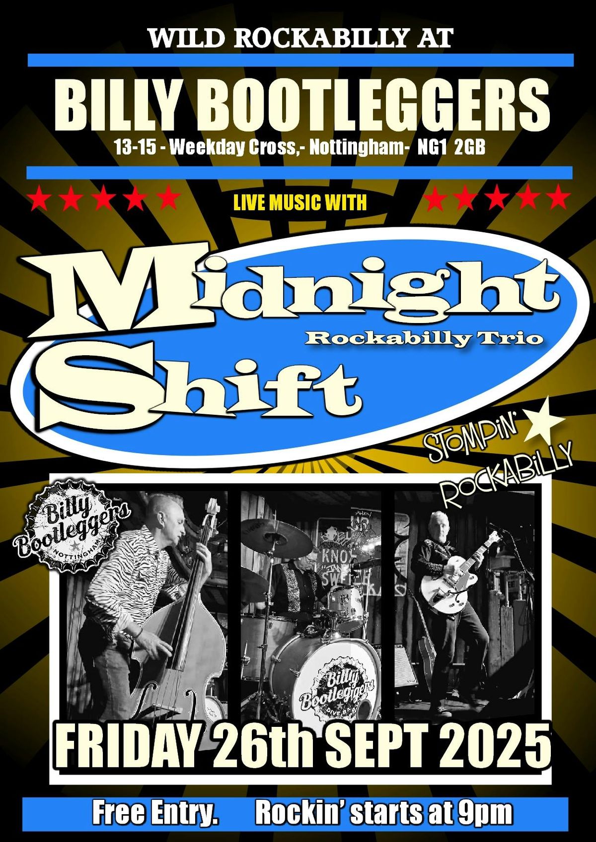 Midnight Shift - Live @ Billy's, 26 September | Event in Nottingham | AllEvents