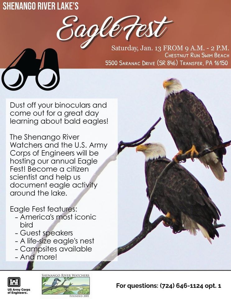 4th Annual Eagle Fest, Chestnut Run Swim Beach, Hermitage, January 13
