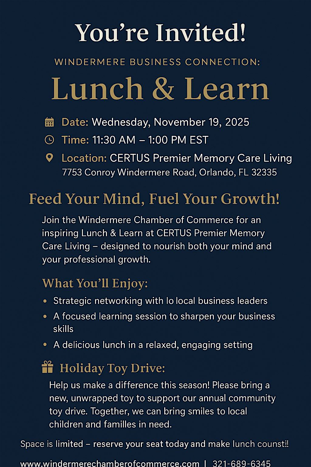 Windermere Lunch & Learn, 19 November | Event in Orlando | AllEvents