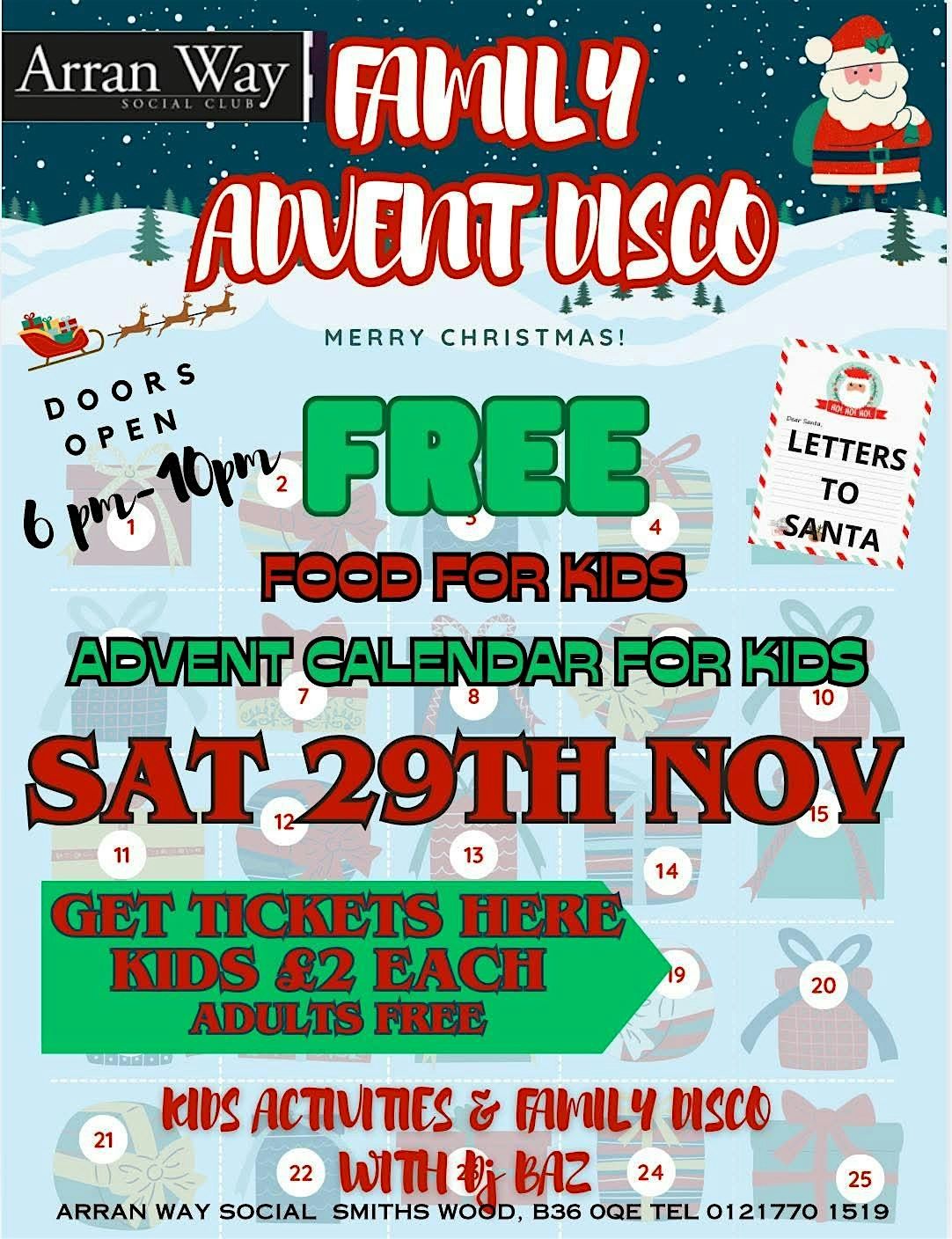 Family Advent Disco, 29 November | Event in Birmingham | AllEvents