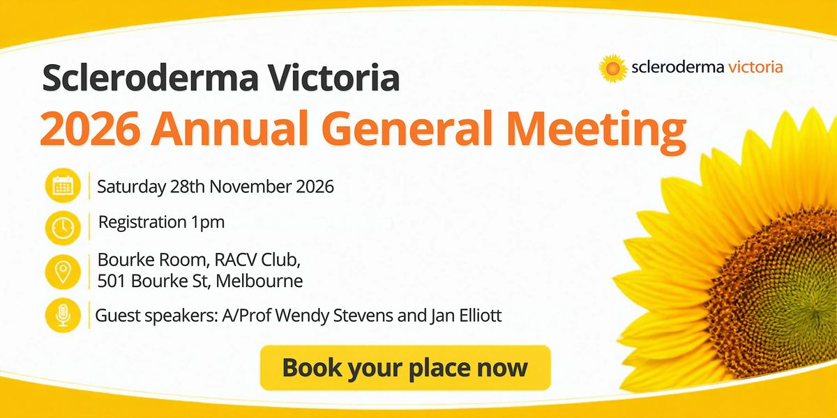 2026 Scleroderma Victoria AGM, RACV City Club, Melbourne, 28 November ...