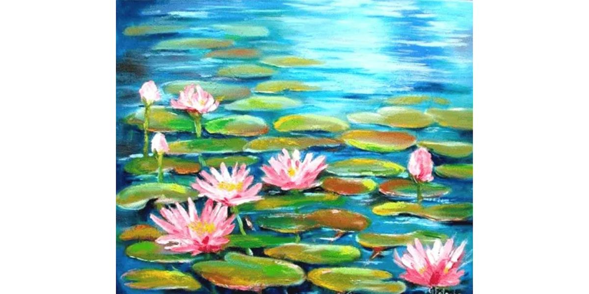Paint and Sip Class: Lotus Lake | Event in Kew | AllEvents