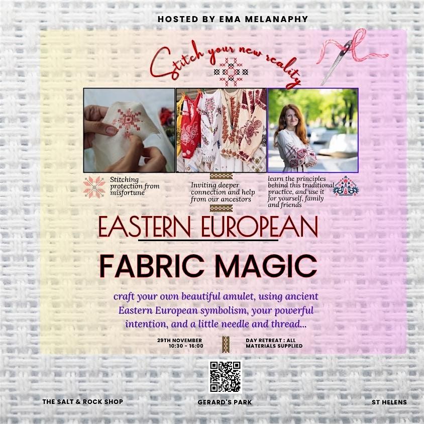 Fabric Magic Workshop 1-day Workshop: Eastern European Mindful cross-stitch, 29 November | Event in St Helens