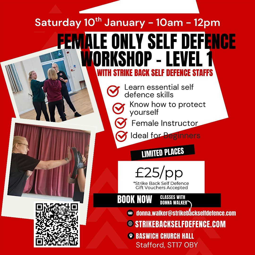 Self Defence Workshop - Female Only, 10 January | Event in Stafford | AllEvents