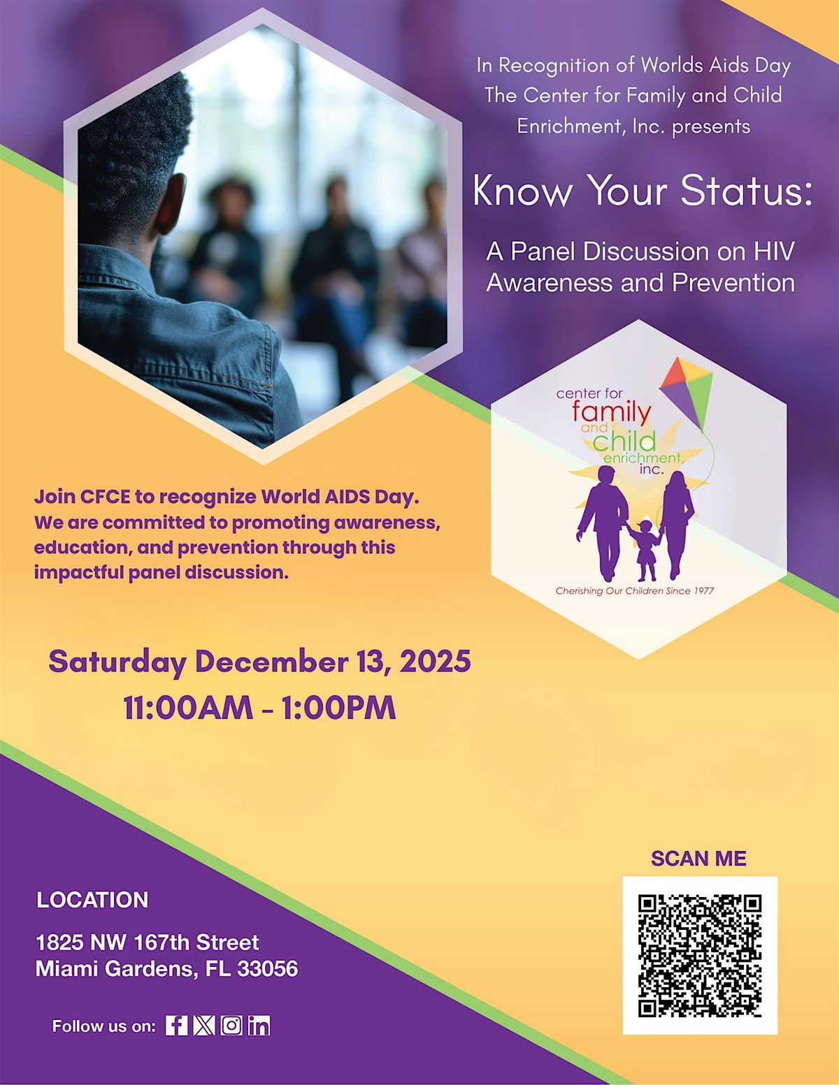 Know Your Status: A Panel Discussion on HIV Awareness and Prevention, 13 December | Event in Miami Gardens
