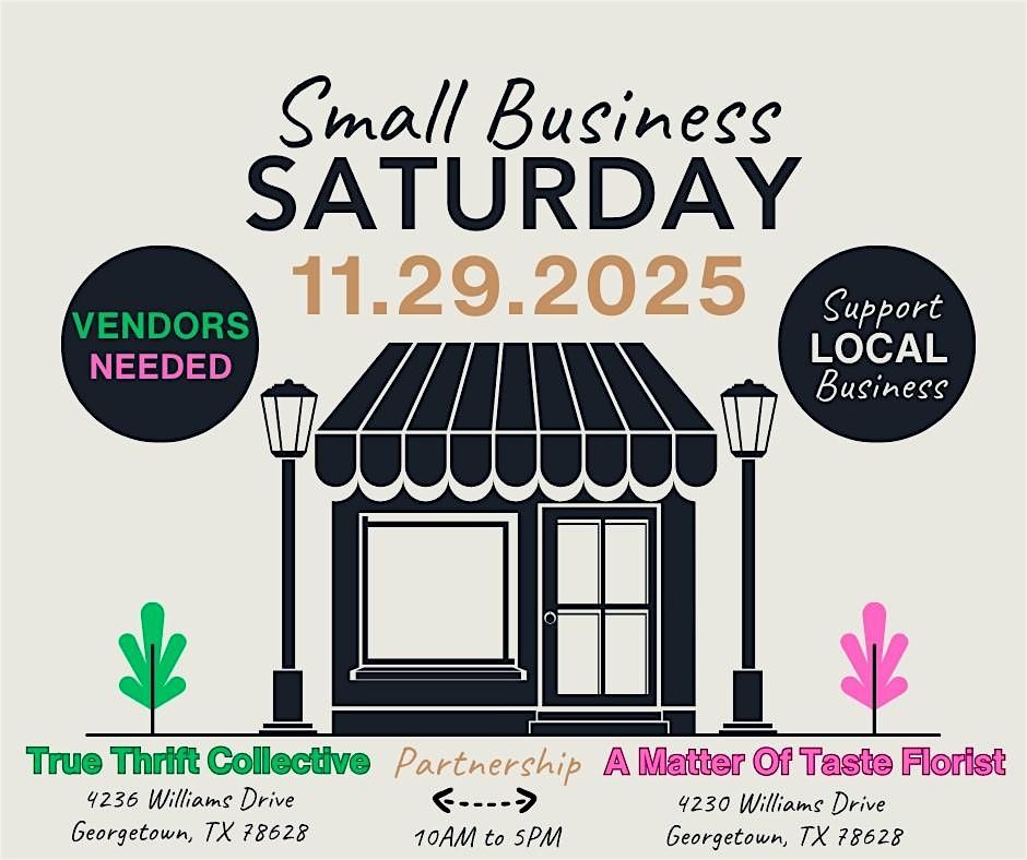 Small Business Saturday Pop-Up Market, 29 November | Event in Georgetown | AllEvents