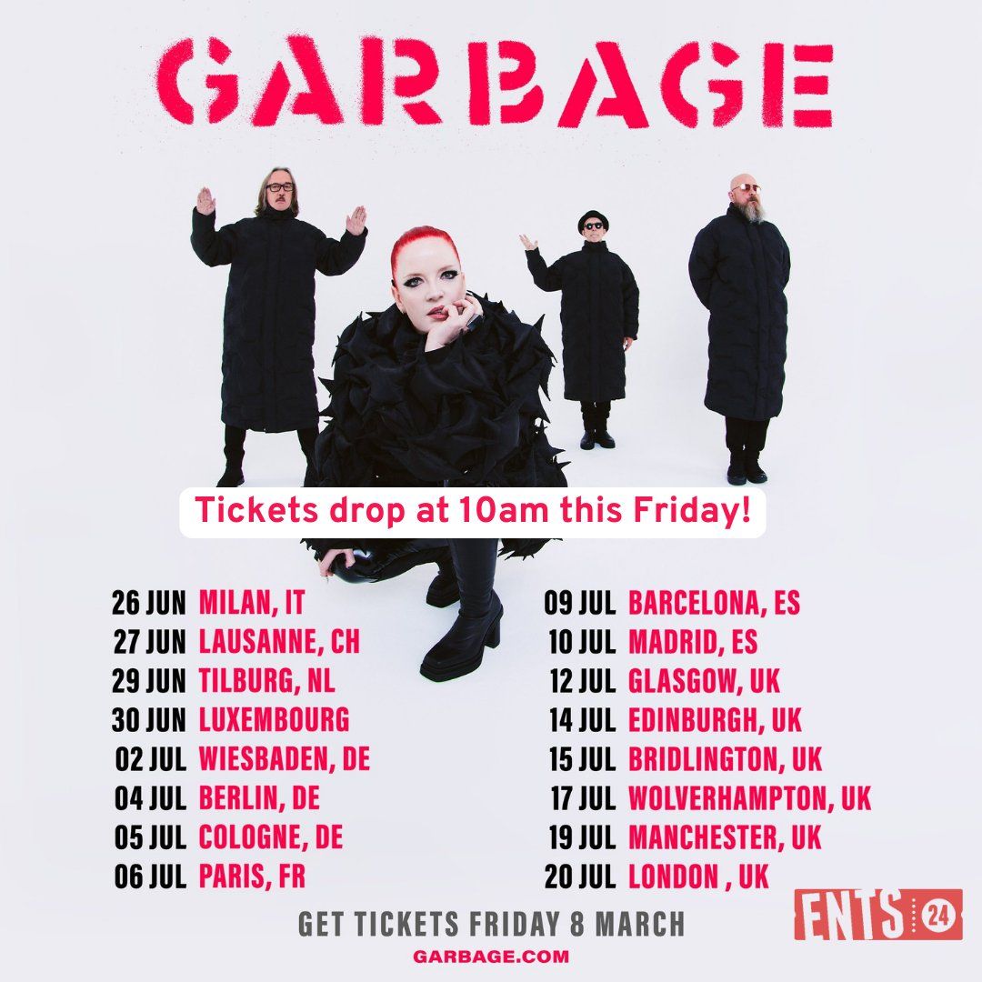 Garbage Lausanne Tickets, Les Docks, Lausanne, 27 June 2024 | AllEvents.in