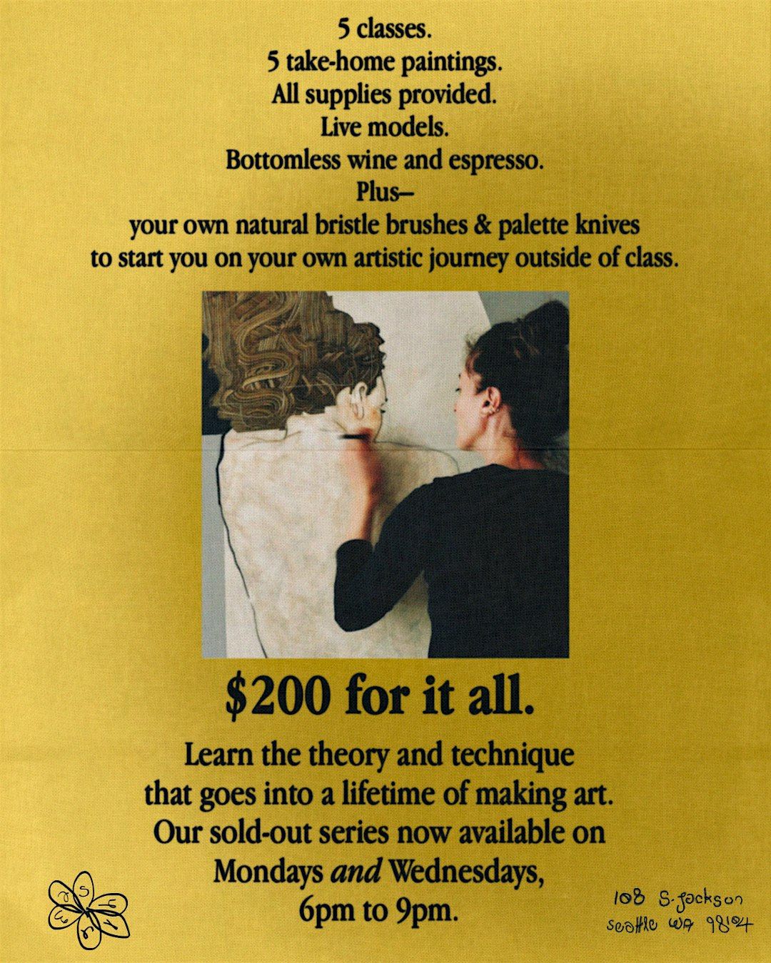 OIL PAINTING AND SIP w/ BOTTOMLESS WINE (5 PART SERIES) - (AGE 21+), 9 February | Event in Seattle | AllEvents