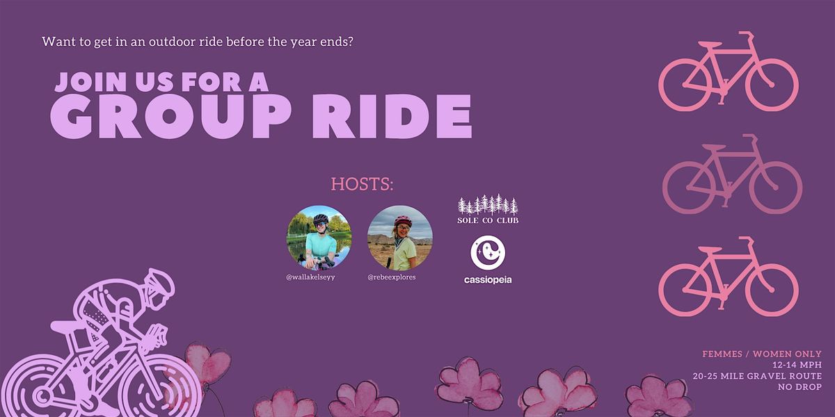 Femmes Group Ride with Kelsey and Rebe!, 22 November | Event in Boulder | AllEvents