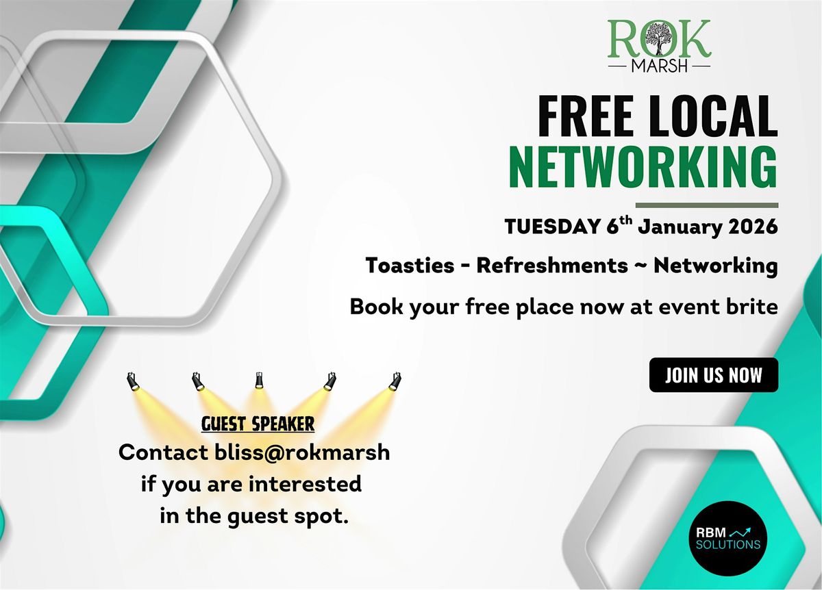 FREE Monthly Business Networking (1 per industry)