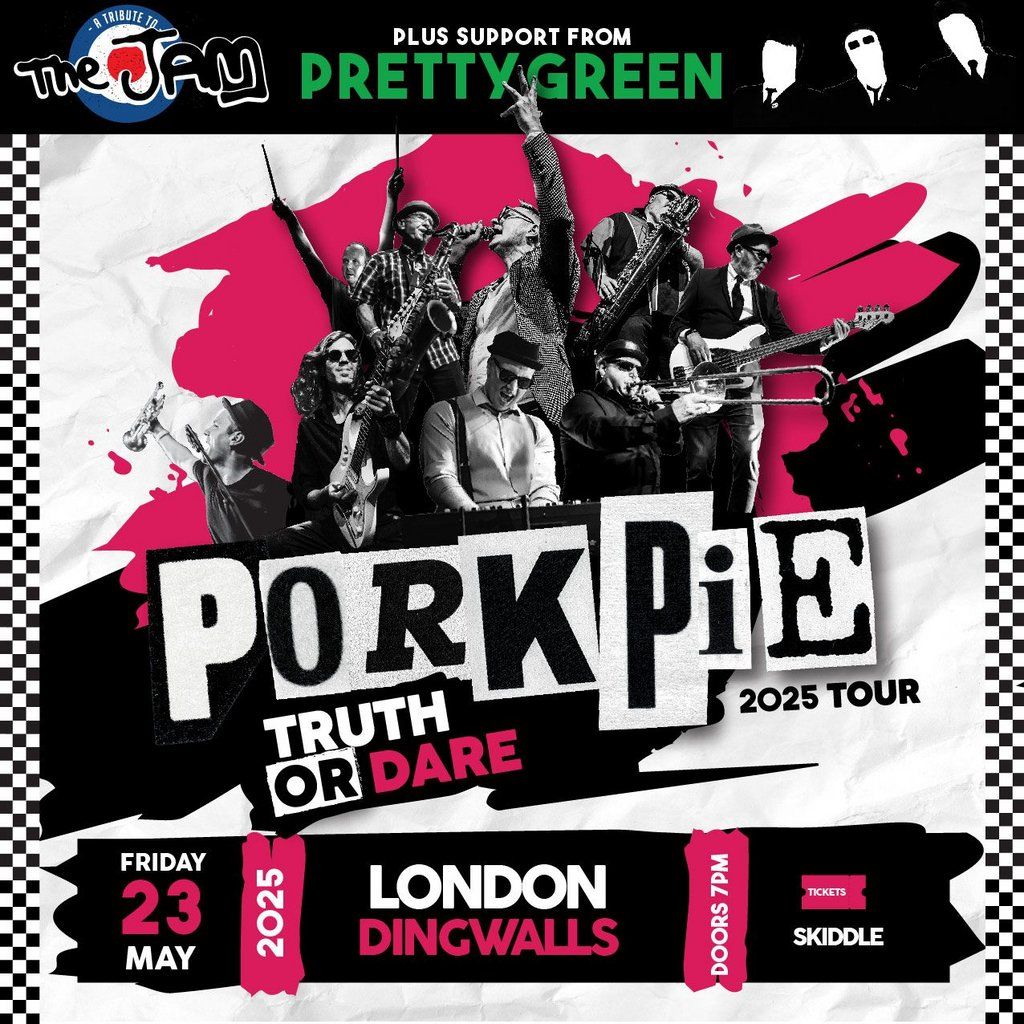 PorkPie Live plus Pretty Green (The Jam) at Dingwalls, London, 23 May | Event in London | AllEvents