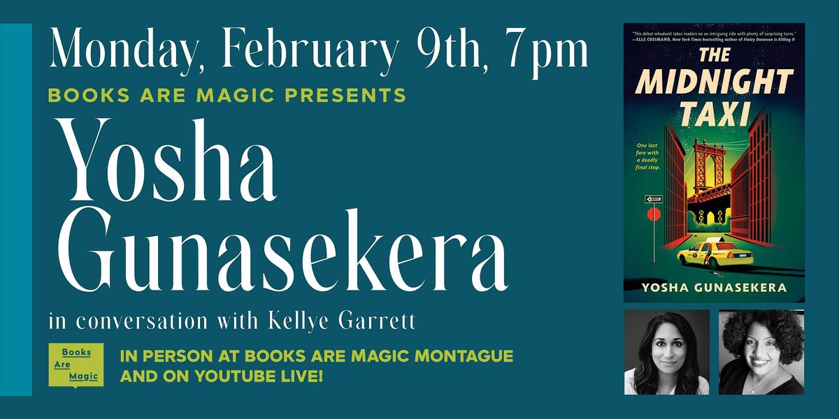 In-Store: Yosha Gunasekera: The Midnight Taxi w/ Kellye Garrett, 9 February | Event in Brooklyn | AllEvents