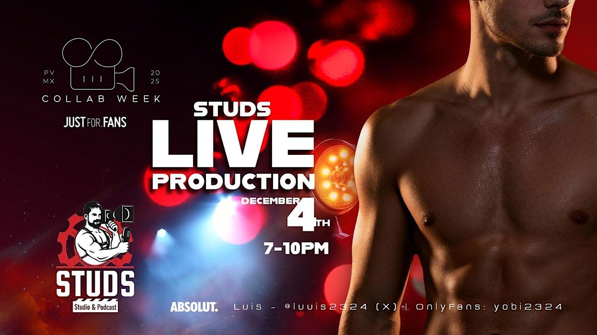 STUDS Studio Live: Limited-Seat Filming Event – December 4, 4 December | Event in Puerto Vallarta | AllEvents
