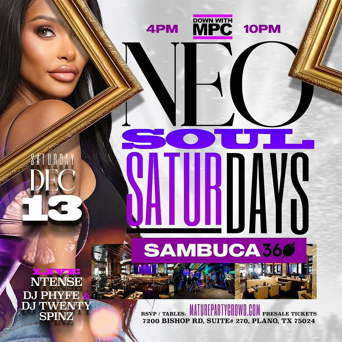 NEO SOUL "SATURDAYS" DAY PARTY @ SAMBUCA 360, 13 December | Event in Plano | AllEvents