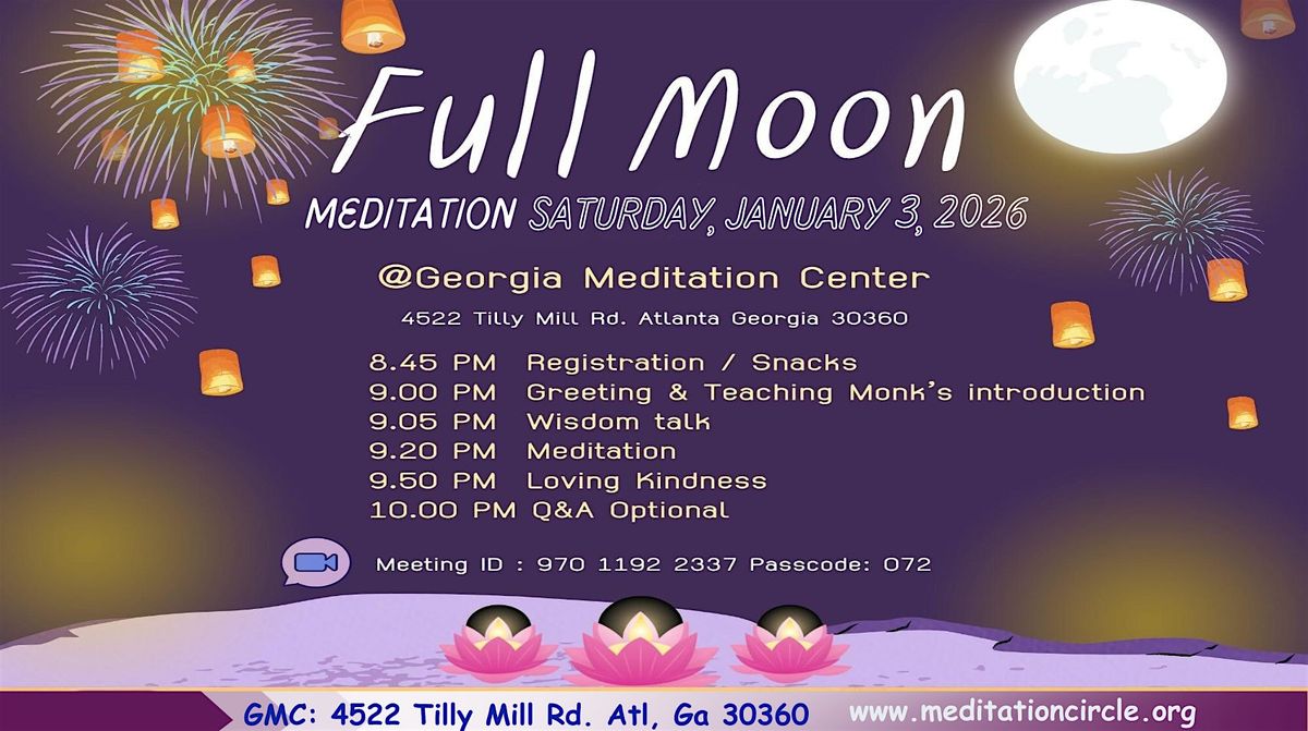 January Full Moon Meditation, 3 January | Event in Atlanta | AllEvents