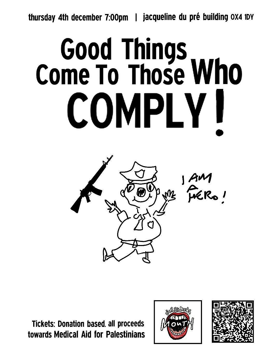 Good Things Come To Those Who COMPLY!, 4 December | Event in Oxford | AllEvents