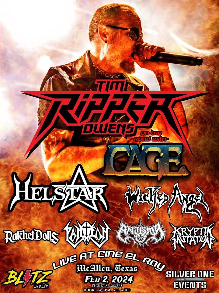Tim "Ripper" Owens in McAllen, Cine El Rey, Mcallen, February 2 2025
