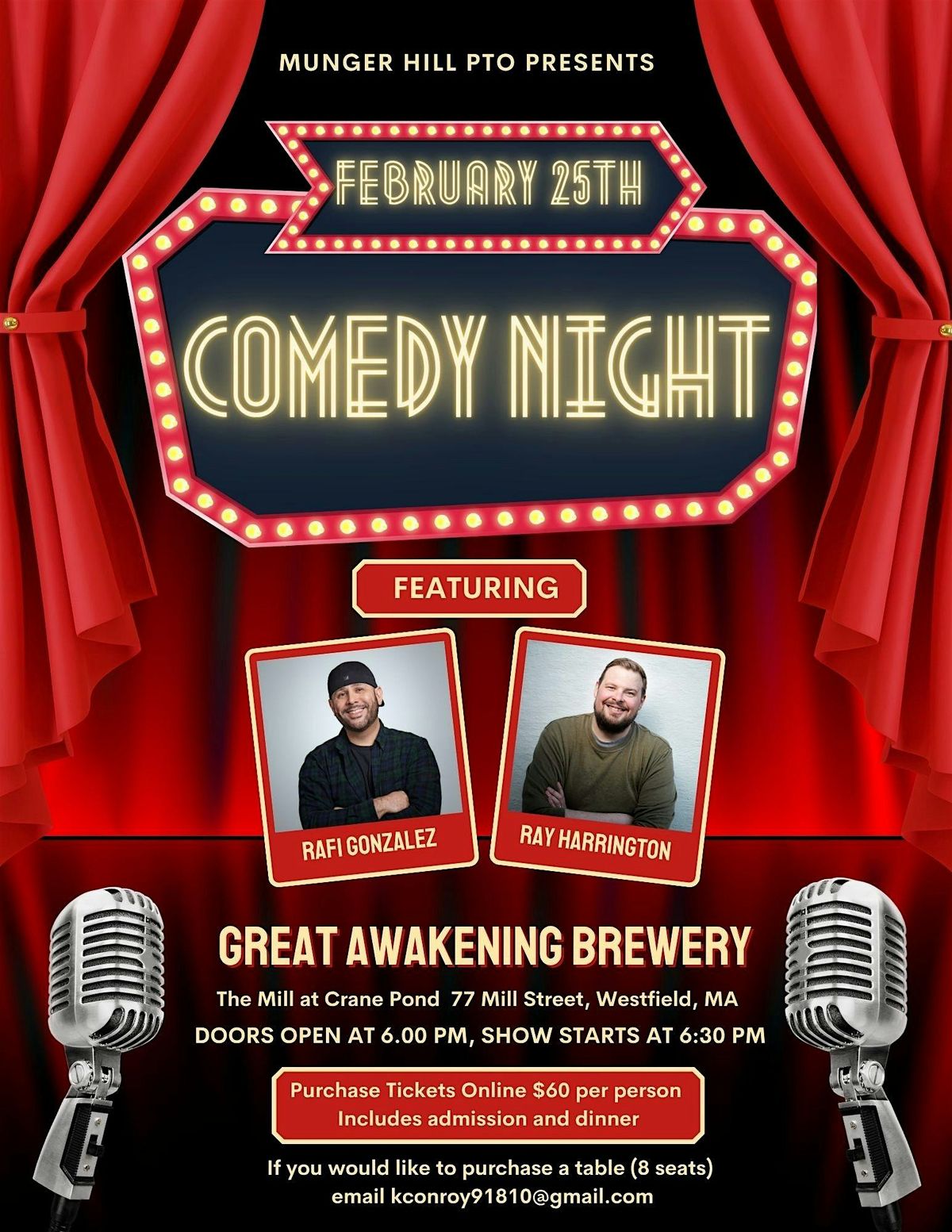 Munger Hill PTO Fundraiser: Comedy Night Featuring Comedian Rafi Gonzalez, 25 February | Event in Westfield