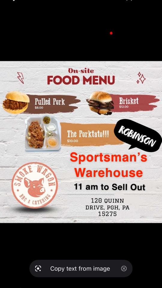 Smoke Wagon BBQ, Sportsman's Warehouse North Fayette, PA (Robinson