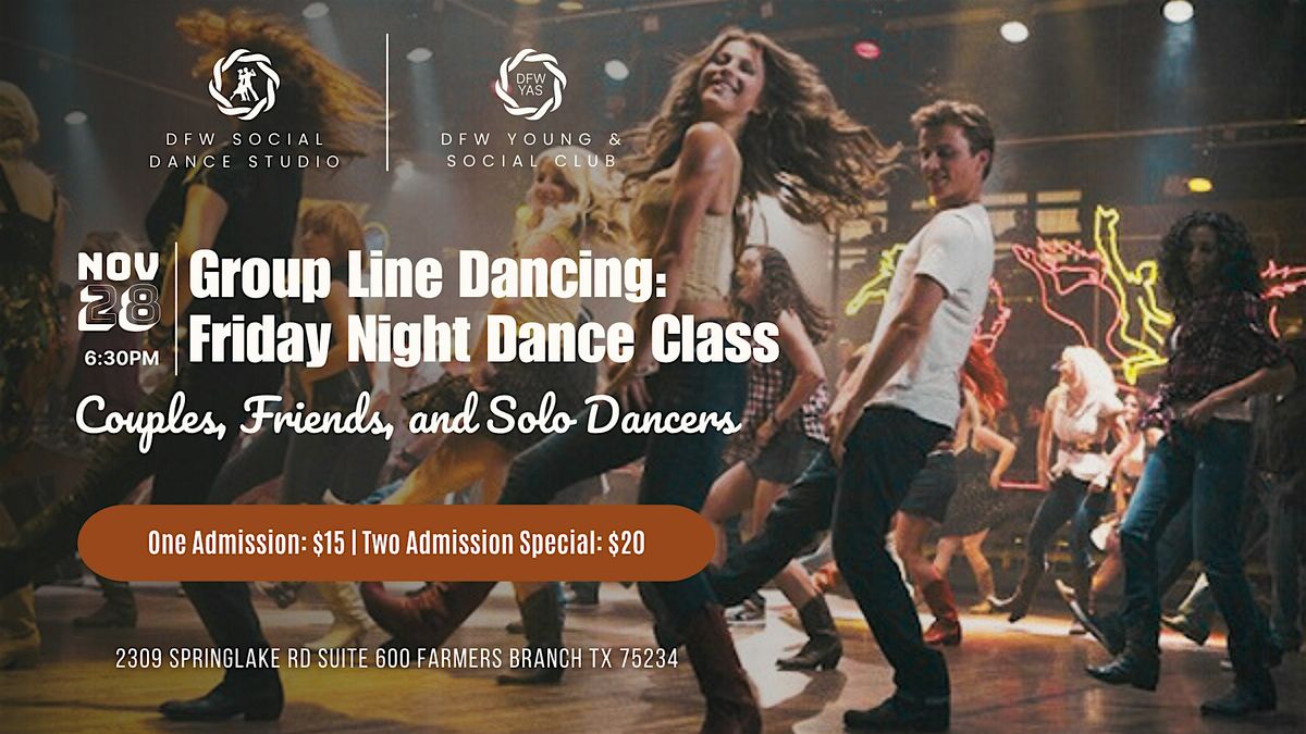 Group Line Dancing Class: Friday Night Post-Thanksgiving, 28 November | Event in Farmers Branch | AllEvents