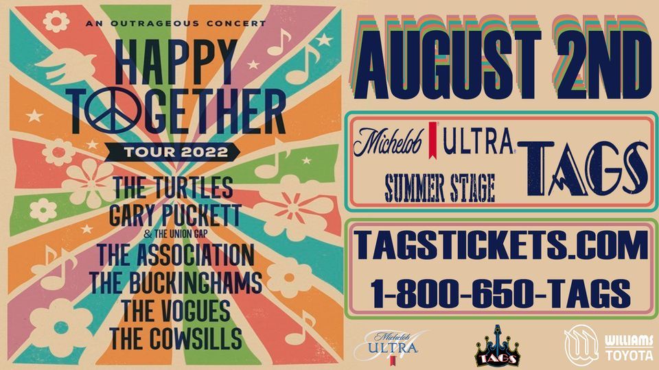 The Happy Together Tour, TAG'S SUMMER STAGE, Big Flats, August 2 2022 | AllEvents.in The Happy Together Tour, TAG'S SUMMER STAGE, Big Flats, August 2 2022 | AllEvents.in