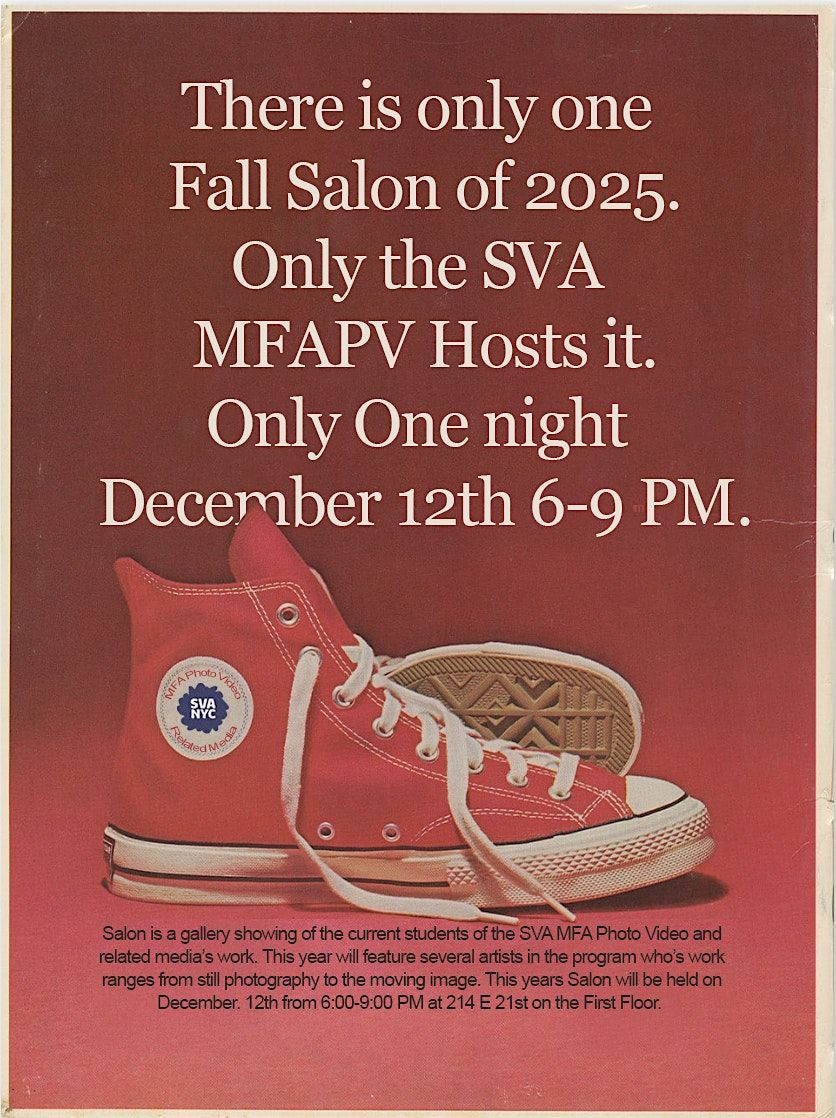 SVA MFA Photo Video Fall Salon 2025, 12 December | Event in New York | AllEvents
