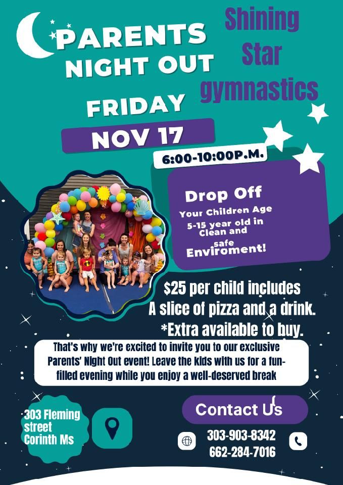 Shining Star Gymnastics Parents Night Out, Shining Star Gymnastics