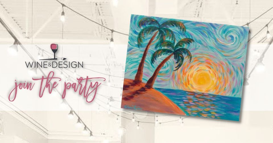 SIP + PAINT STARRY BEACH SUNSET HAPPY BIRTHDAY VAN GOGH!, Wine