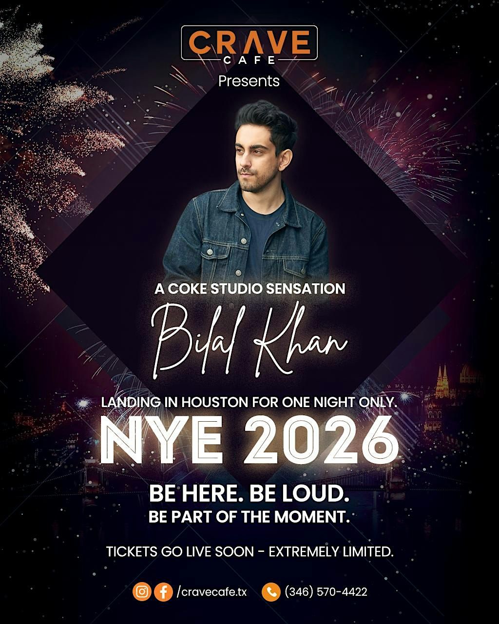 Bilal Khan - NYE 2025 - Crave Cafe, 31 December | Event in Sugar Land | AllEvents