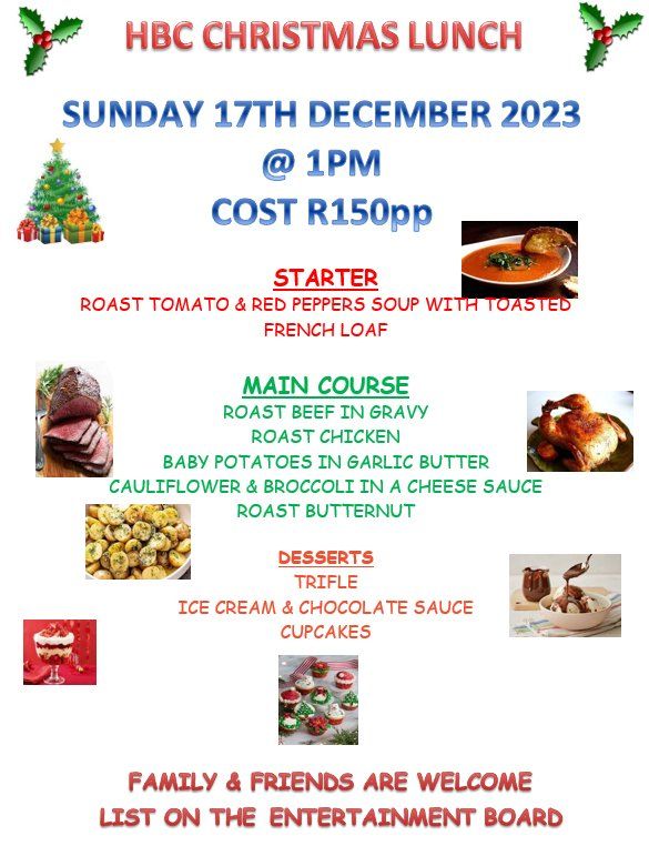 HBC Christmas lunch, Hillary Bowling Club, Durban, 17 December 2025